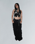 BAGGY JEAN BLACK FRAYED