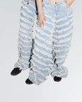 BAGGY JEAN BLUE FRAYED