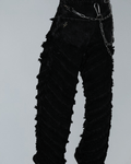 BAGGY JEAN FRAYED BLACK